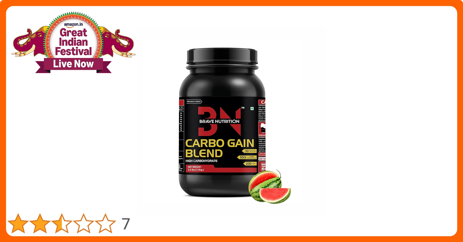 Brave Nutrition Carbo Gain Blend | Carbs Loader Superfuel
